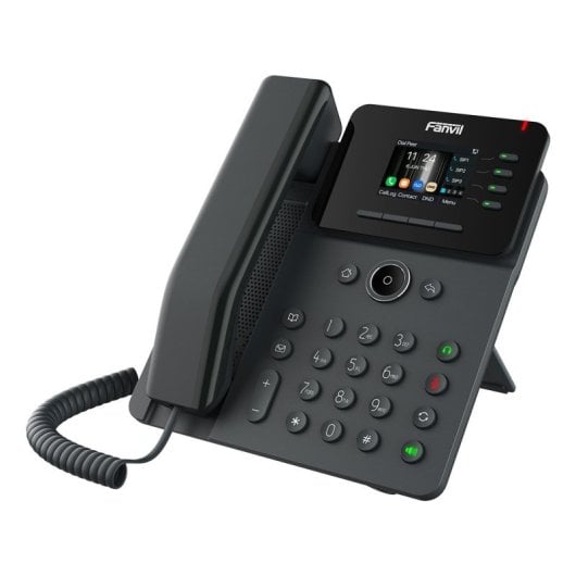 Fanvil IP-Telefon Wi-Fi 6 Bluetooth 4 Leitungen LCD PoE Schwarz