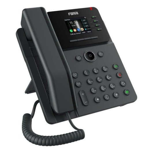 Teléfono IP Fanvil V61W Wi-Fi 6 Bluetooth 4 líneas LCD PoE Negro