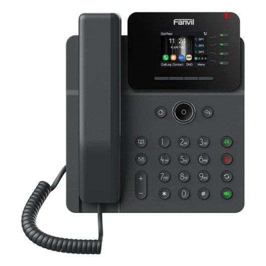 Teléfono IP Fanvil V61W Wi-Fi 6 Bluetooth 4 líneas LCD PoE Negro