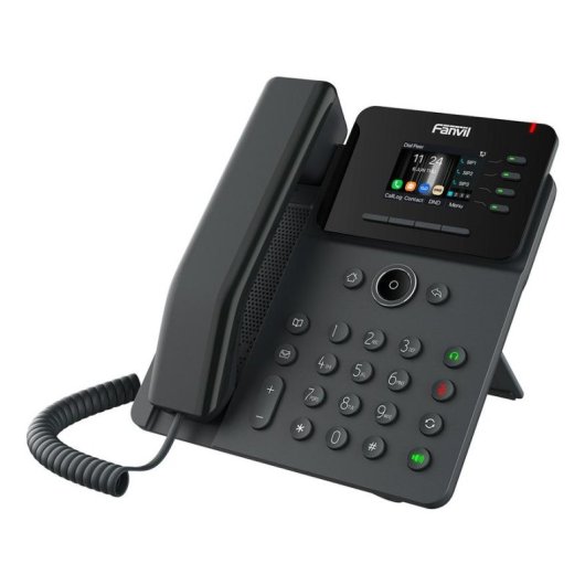 Teléfono IP Fanvil V61W Wi-Fi 6 Bluetooth 4 líneas LCD PoE Negro
