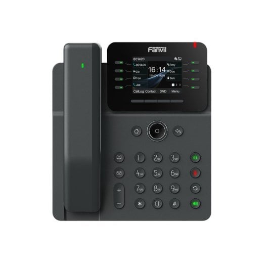 Fanvil IP-Telefon Drahtloses Terminal 12 Zeilen LCD 2,8″ PoE Bluetooth Schwarz