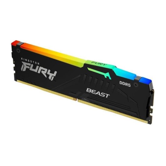 Arbeitsspeicher RAM Kingston FURY Beast DDR5 32GB 1x32GB 5600MHz CL36 RGB Schwarz