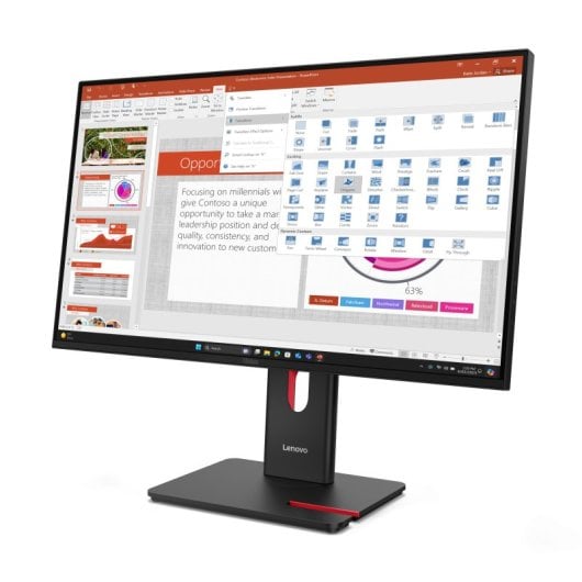 Monitor Lenovo ThinkVision T27-40 27" FullHD 120Hz LED USB 3.2 VESA Regolazione altezza Nero