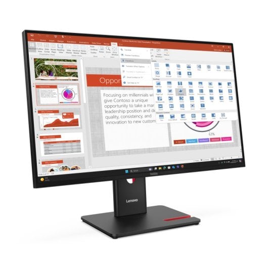 Monitor Lenovo ThinkVision T27-40 27" FullHD 120Hz LED USB 3.2 VESA Regolazione altezza Nero
