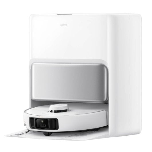 MOVA Tech P50 Pro Ultra 5200 mAh beutelloser Roboterstaubsauger, Weiß, mit selbstentleerender Basis