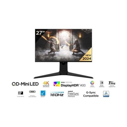 Monitor TCL 27R83U 27" 4K UHD 160Hz Mini-LED QLED HDR1400 FreeSync G-Sync USB-C