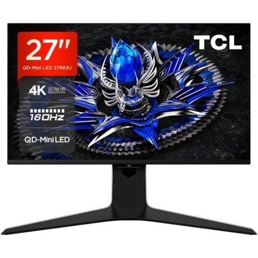 Monitor TCL 27R83U 27" 4K UHD 160Hz Mini-LED QLED HDR1400 FreeSync G-Sync USB-C