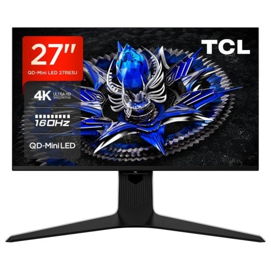 TCL 27R83U 27" 4K UHD 160Hz Mini-LED QLED HDR1400 Monitor FreeSync G-Sync USB-C