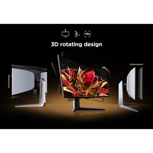 Monitor TCL 34R83Q 34" Ultra WQHD 170Hz Mini-LED QLED Curvo VA KVM USB-C 90W FreeSync G-Sync