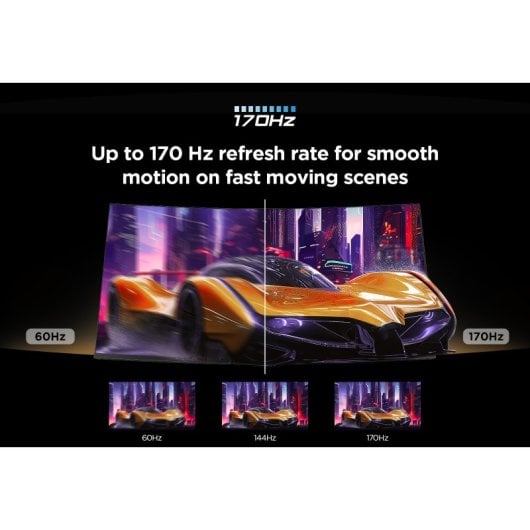 Monitor TCL 34R83Q 34" Ultra WQHD 170Hz Mini-LED QLED Curvo VA KVM USB-C 90W FreeSync G-Sync