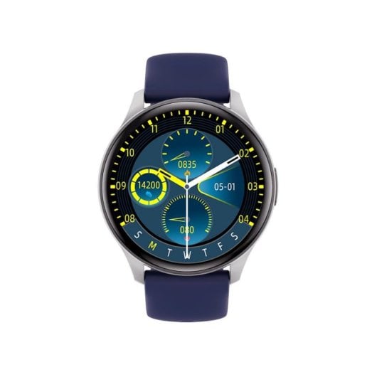 Trevi T-FIT 235 A Bluetooth 45mm AMOLED Acier Argent Bracelet Bleu Étanche IP67 SpO2 Pulsomètre