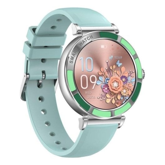 Trevi IP67 Bluetooth 5.0 41mm IPS Vert Métal Étanche Pulsomètre Tensiomètre Haut-parleur