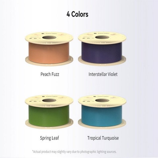 Filamento para impresora 3D Anycubic Pantone PLA 4 Colores Diámetro 1,75mm RFID 1kg/carrete
