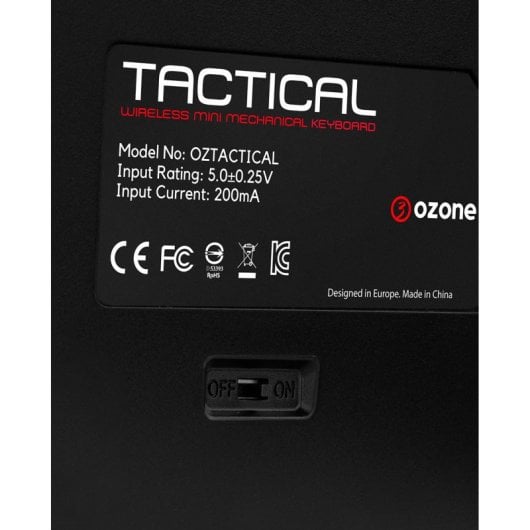 Teclado tático OZONE Mini 65% RGB com switches Bluetooth e switches Outemu vermelhos (EUA)