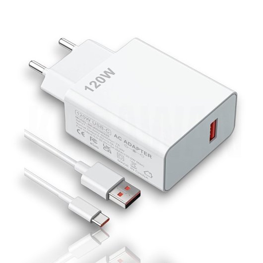 Cargador Karawan 120W Turbo USB-C Ultra Rápido con Protección Inteligente y Cable Tipo C