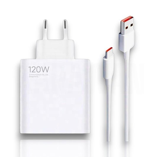 Cargador Karawan 120W Turbo USB-C Ultra Rápido con Protección Inteligente y Cable Tipo C