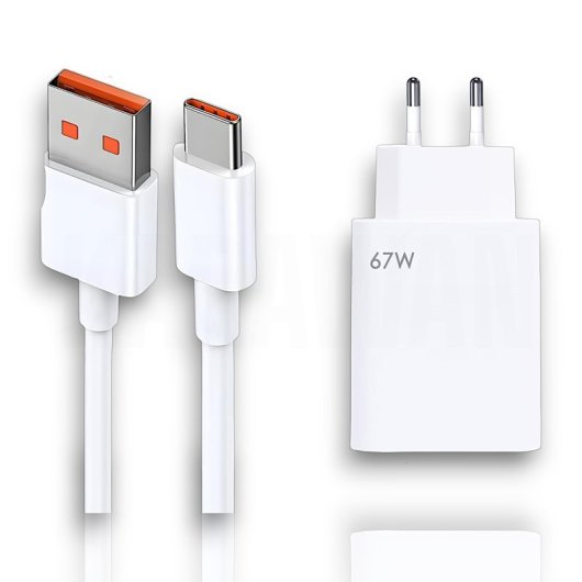 Cargador USB-C Karawan 67W Turbo con Cable PD QC Protección Inteligente