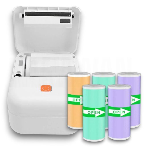 Impresora Térmica Portátil Bluetooth Karawan L con batería recargable y soporte etiquetas