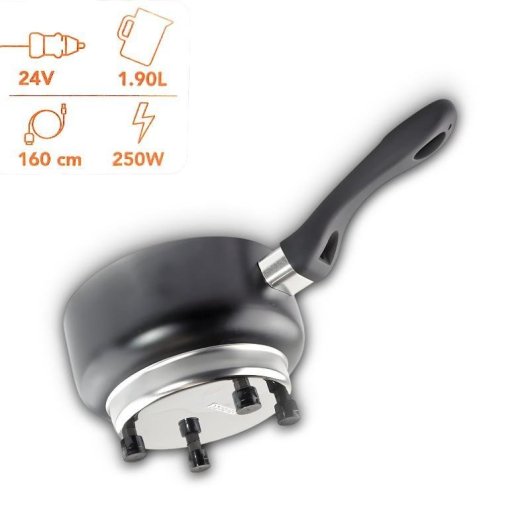 Olla eléctrica Karawan 24V 250W con tapa cable 160cm para camión fusible 20A