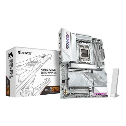 Carte mère Gigabyte X870E ATX AM5 X870E AORUS ELITE WIFI7 ICE DDR5 PCIe 5.0 WiFi 7