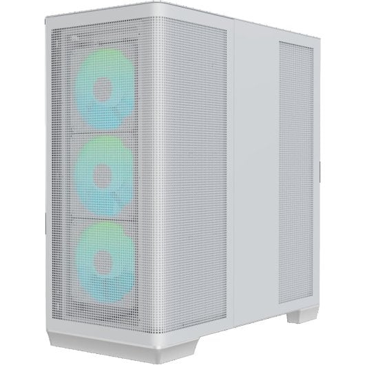 Torre APNX C1-R-WT-V1 Midi Tower Blanco para MicroATX/Mini-ITX, Gestión Avanzada, Alta Refrigeración