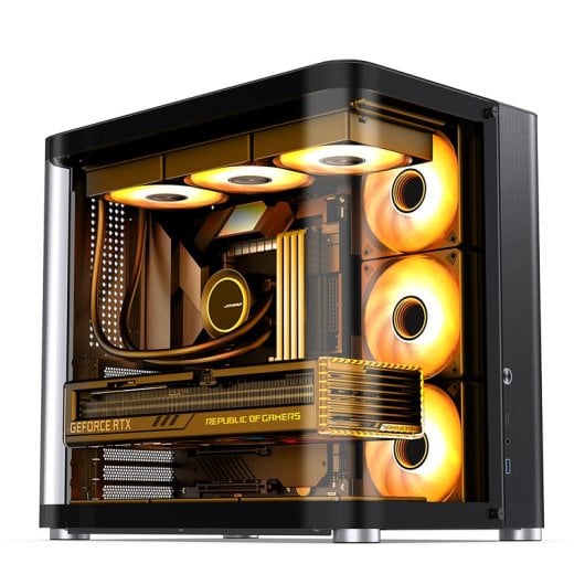 Torre PC Jonsbo TK-2 2.0 Negro, Acero/Vidrio templado, ATX/ITX/Mini-ATX, 16,5cm