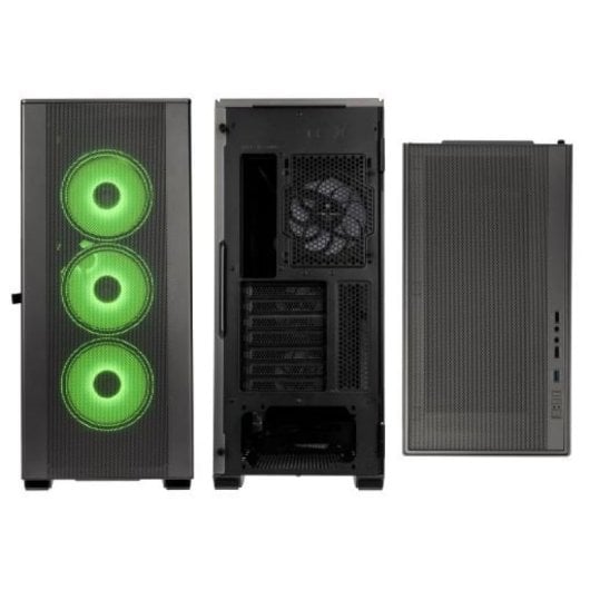 Torre Kolink Stronghold Prism Gris ATX EATX microATX Mini-ITX Vidrio Templado 4x120mm