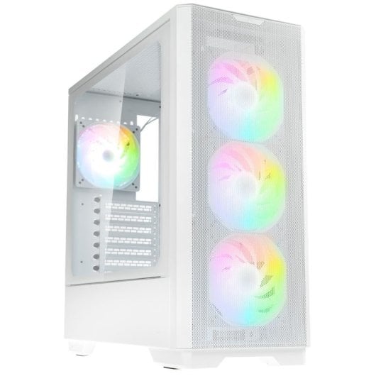 Torre Kolink Unity Solar ARGB Mesh Blanco, Midi Tower, Vidrio templado, 4 ventiladores, ATX/EATX