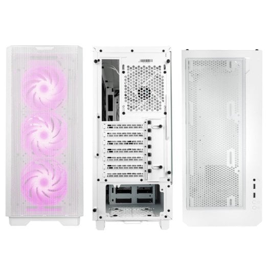 Torre Kolink Unity Solar ARGB Mesh Blanco, Midi Tower, Vidrio templado, 4 ventiladores, ATX/EATX