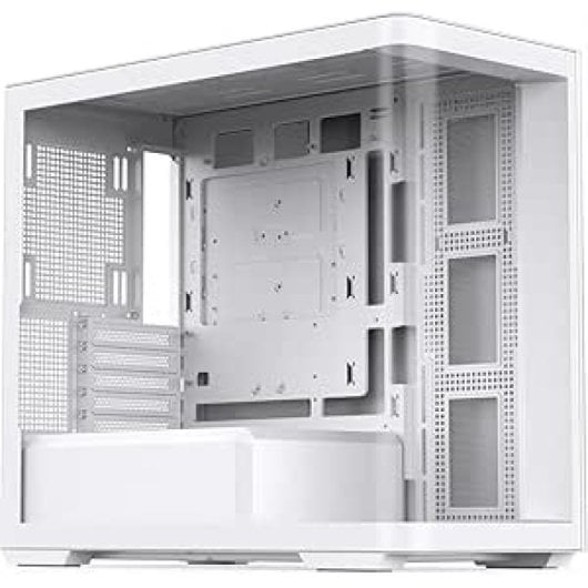 Chasis Jonsbo D300 Mid-Tower Blanco, Panel Vidrio Templado 270°, GPU 430mm, 10x120mm Fans