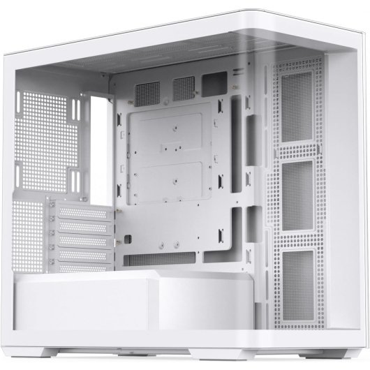 Chasis Jonsbo D300 Mid-Tower Blanco, Panel Vidrio Templado 270°, GPU 430mm, 10x120mm Fans