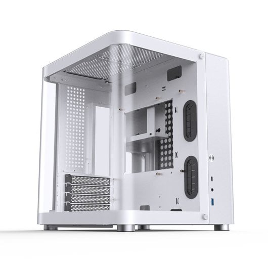 Caja PC Jonsbo TK-1 2.0 Blanca Mini Tower Acero Vidrio Templado ITX Micro ATX