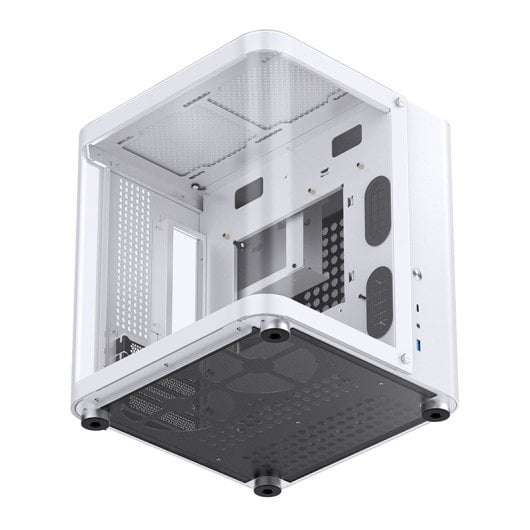 Caja PC Jonsbo TK-1 2.0 Blanca Mini Tower Acero Vidrio Templado ITX Micro ATX