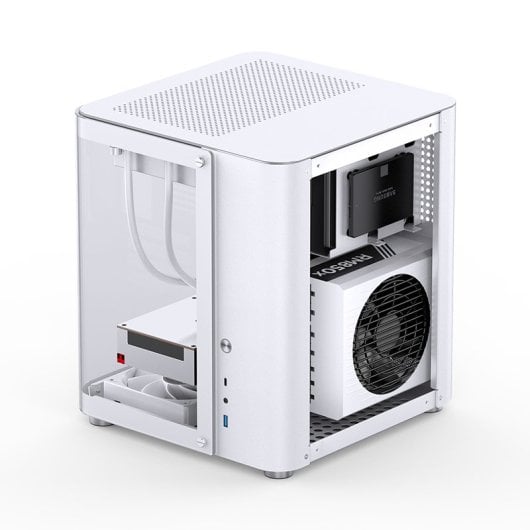 Caja PC Jonsbo TK-1 2.0 Blanca Mini Tower Acero Vidrio Templado ITX Micro ATX
