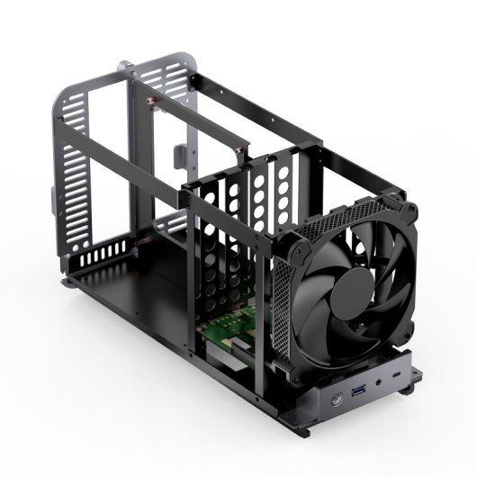Tour Jonsbo N1 Mini ITX Gris Aluminium Acier SFX Bureau à domicile