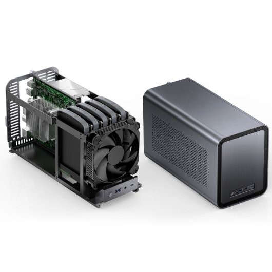 Tour Jonsbo N1 Mini ITX Gris Aluminium Acier SFX Bureau à domicile