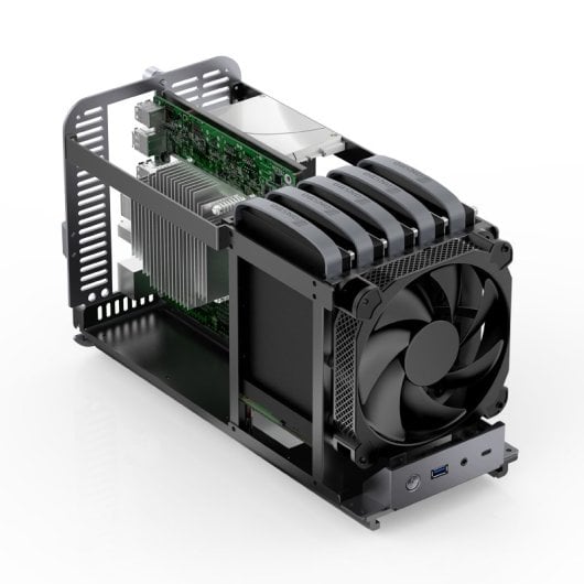Tour Jonsbo N1 Mini ITX Gris Aluminium Acier SFX Bureau à domicile