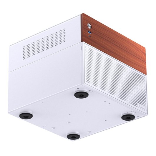 Caja PC Jonsbo N4 WHITE Micro Torre Blanco ITX micro ATX Acero Madera Gaming
