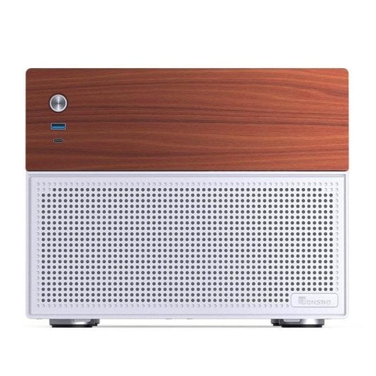 Caixa PC Jonsbo N4 WHITE Micro Torre ITX Micro ATX Aço Madeira Branco