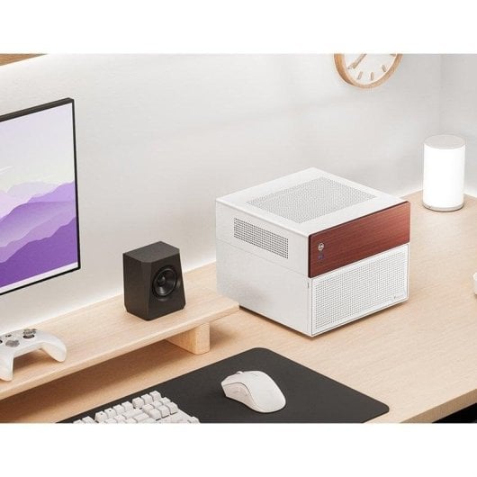Caixa PC Jonsbo N4 WHITE Micro Torre ITX Micro ATX Aço Madeira Branco
