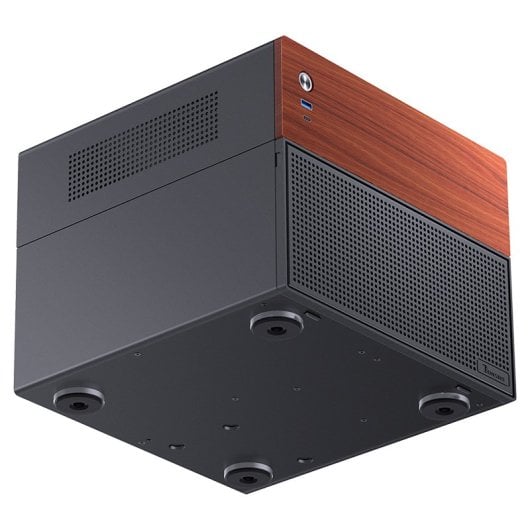 Caja Micro Torre Jonsbo N4 Black Acero Madera Negro ITX Micro ATX SFX