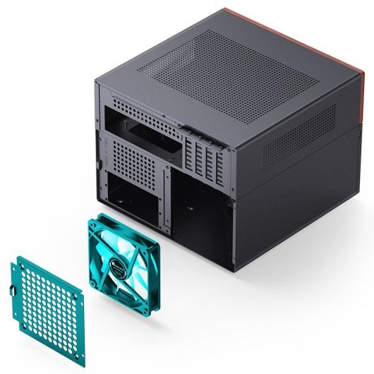 Caja Micro Torre Jonsbo N4 Black Acero Madera Negro ITX Micro ATX SFX