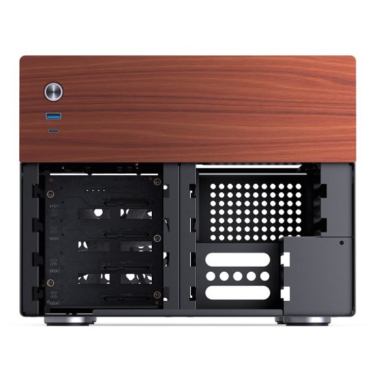 Caja Micro Torre Jonsbo N4 Black Acero Madera Negro ITX Micro ATX SFX