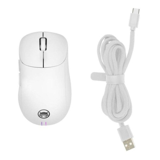 Ratón GAMIAC PA50 Gaming USB Type-C 12400 DPI Blanco RGB 6 Botones