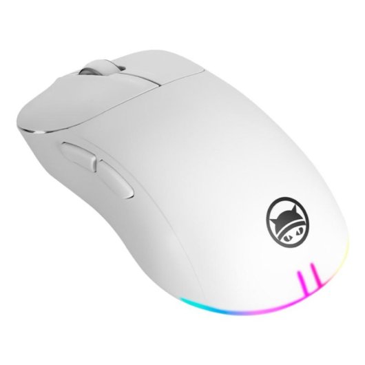 Ratón GAMIAC PA50 Gaming USB Type-C 12400 DPI Blanco RGB 6 Botones