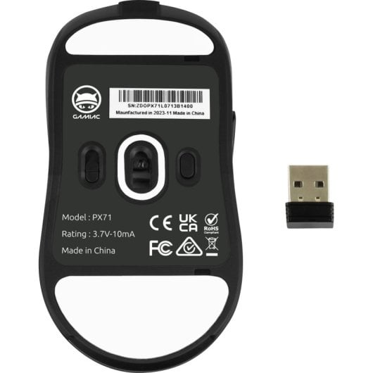 Ratón Gaming Gamiac PX71 Wireless 71g 16000DPI PixArt RGB Switches Huano