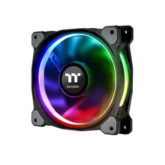Ventilador suplementario Thermaltake Riing Plus 12 RGB 120mm 1500RPM con controlador y tiras LED