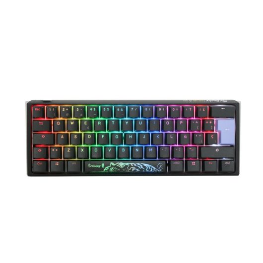 Teclado Mecânico Ducky One 3 Classic Mini 60% Hot-Swap RGB MX-Silver Black
