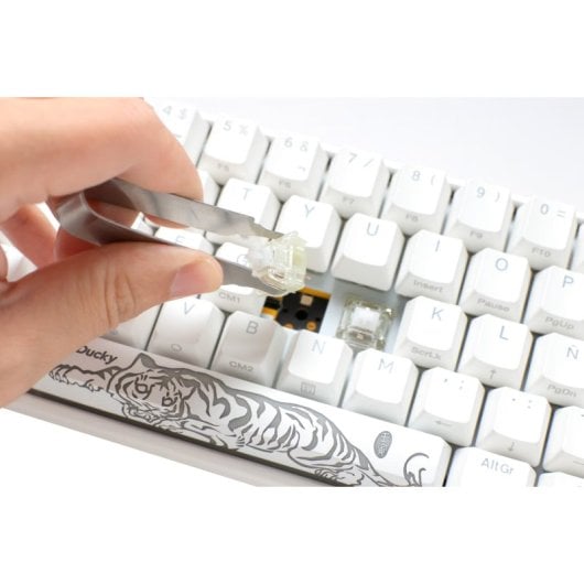 Teclado mecânico Ducky One 3 Classic Mini 60% RGB Hot-Swap MX-Clear White
