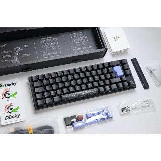 Teclado Ducky One 3 Classic SF 65% Hot-Swap RGB MX-Silver Preto